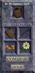 Items in an Enchanters Sack for Modani.